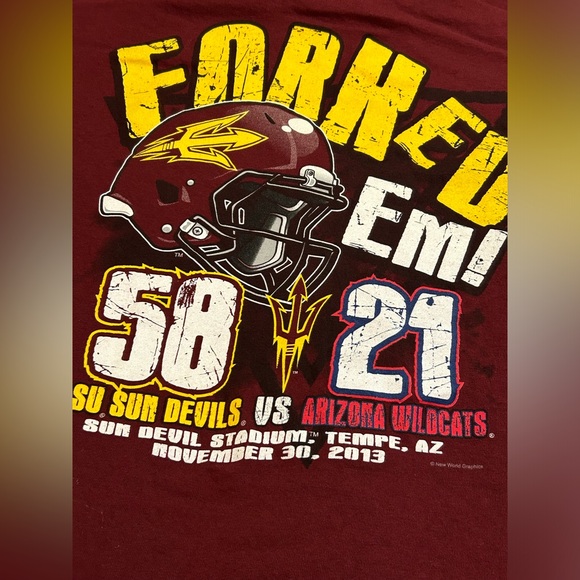 Arizona State University Territorial Cup 11/30/13 T-Shirt Youth XL - Picture 6 of 11
